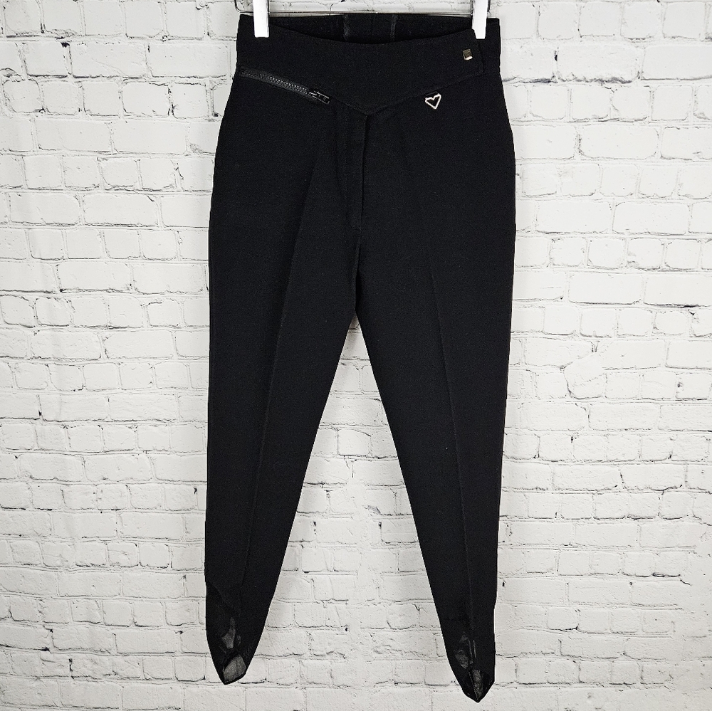OBERMEYER | vintage high waist wool blend stirrup ski pants